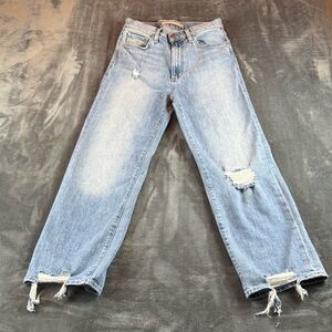 Joe's Jeans Light Blue Distressed Wide Leg Jeans